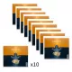 Pack de 10 carnets de feuilles d'imitation or 14x14cm