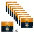Pack de 10 carnets de feuilles d'imitation or 14x14cm