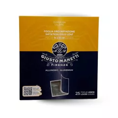 Feuilles d'aluminium imitation - 14 x 14 cm - Giusto Manetti - carnet de 25 feuilles Feuilles d'aluminium imitation - 14 x 14 cm - Giusto Manetti - carnet de 25 feuilles
