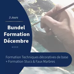 Bundel Formation Décembre 2025 - Techniques décoratives de base + Stucs & Faux marbre (3jours) Bundel Formation Décembre 2025 - Techniques décoratives de base + Stucs & Faux marbre (3jours)