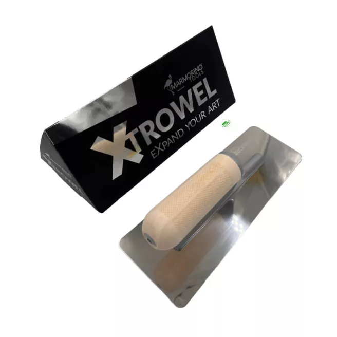 X-trowel INOX 0.5mm- taloche pour enduits blanc lame semi-rigide - Marmorinotools X-trowel INOX 0.5mm- taloche pour enduits blanc lame semi-rigide - Marmorinotools