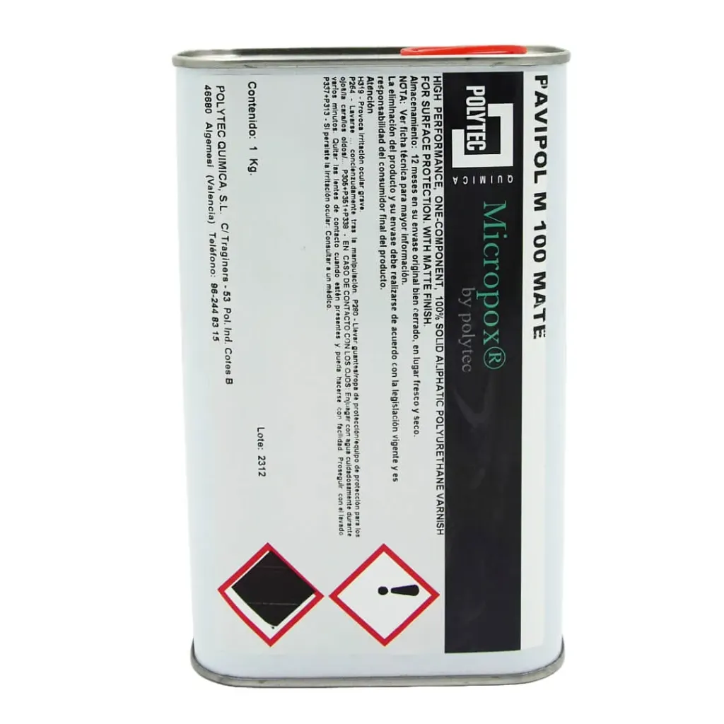 Pavipol M100 Glanzend – Eencomponent alifatische polyurethaanvernis – Micropox (1 Lt)