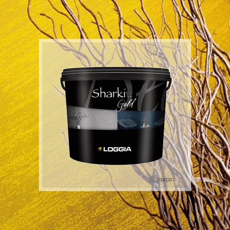 Sharki Gold - Metalen zandverf met gouden reflecties - Loggia (0.75 Lt)