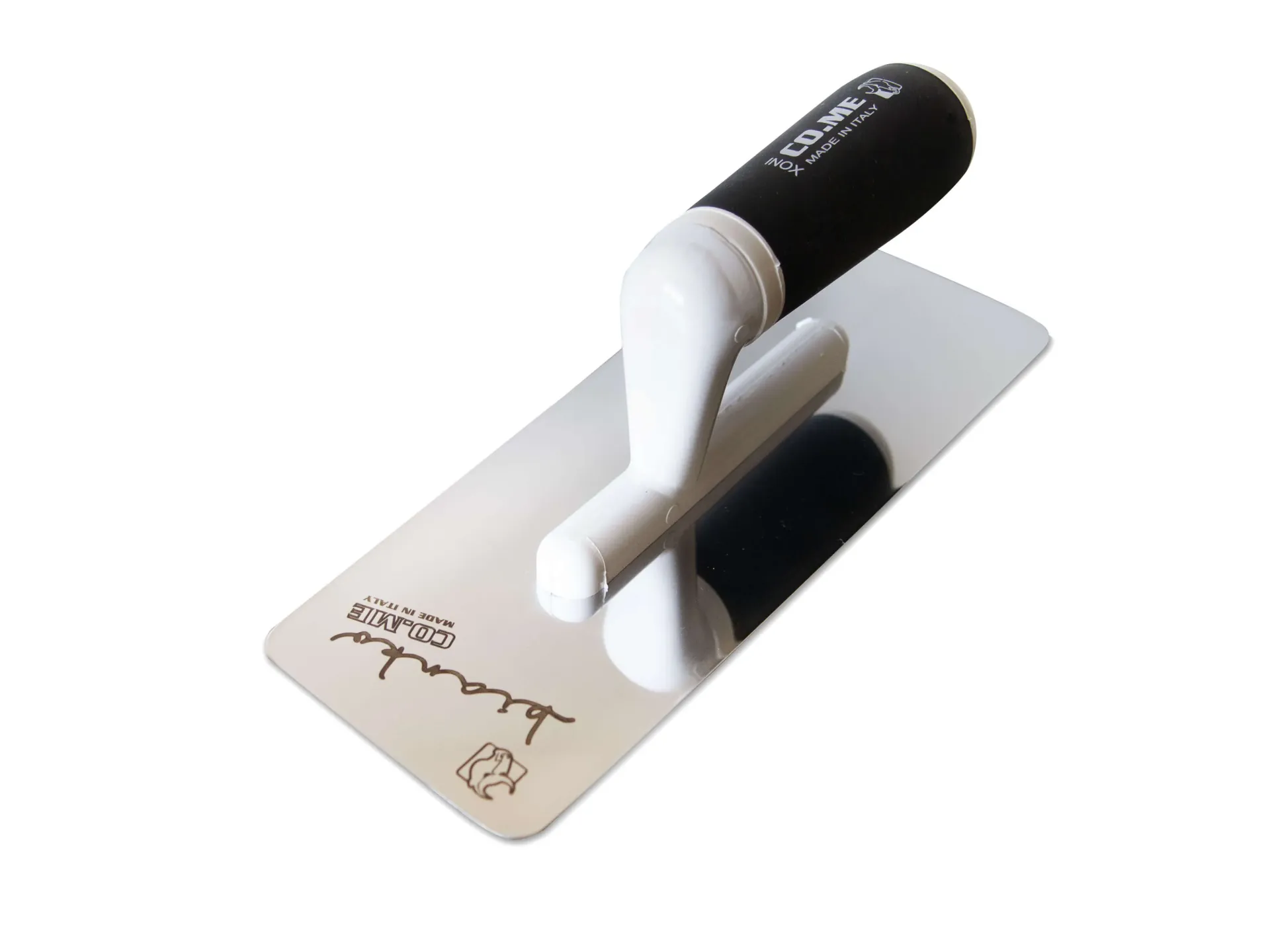[310BI100] Bianko 0,6 mm – Taloche inox rigide anti-traces pour enduits blancs – Co.Me