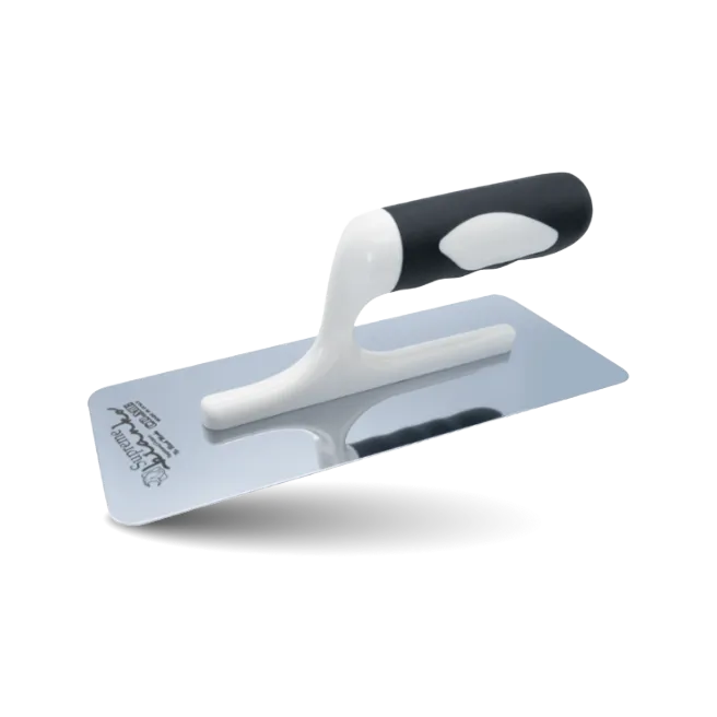 [385BI100] Supreme Bianko 0.6 mm – Ultra-lightweight burnish-free stainless steel trowel for white plasters – Co.Me