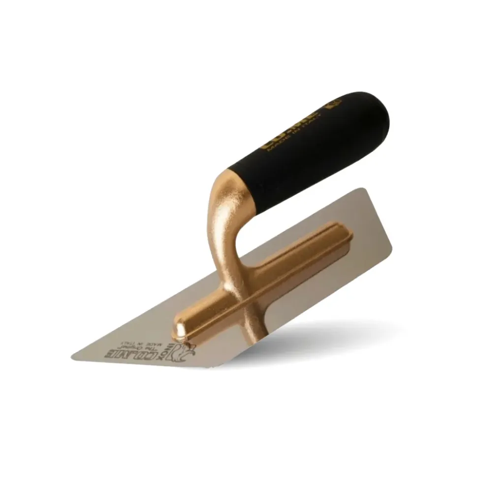 Golden 0,6 mm – Taloche trapézoïdale inox à fourche plaquée or – Co.Me