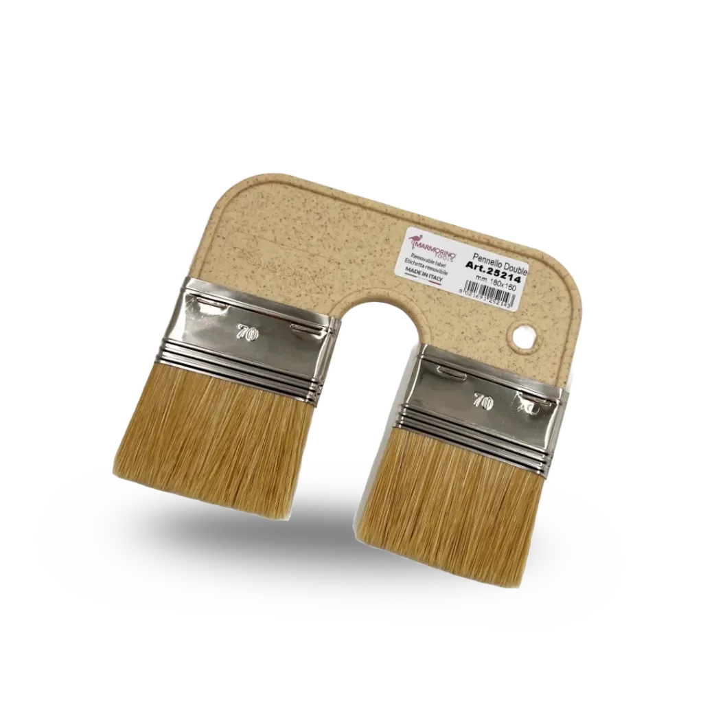 [MA25214] Double Spalter 70 mm × 2 – Brosse double pour peintures décoratives – Marmorino Tools