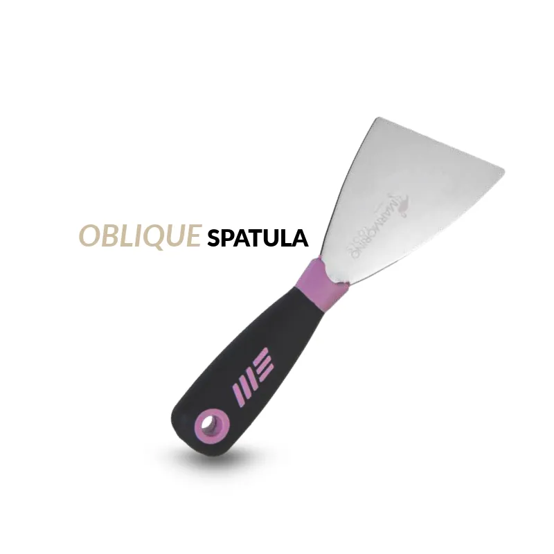 [MA64380] Oblique Spatula – Ergonomische spatel voor sjablonen en decoratieve afwerkingen – Marmorino Tools (80 mm)