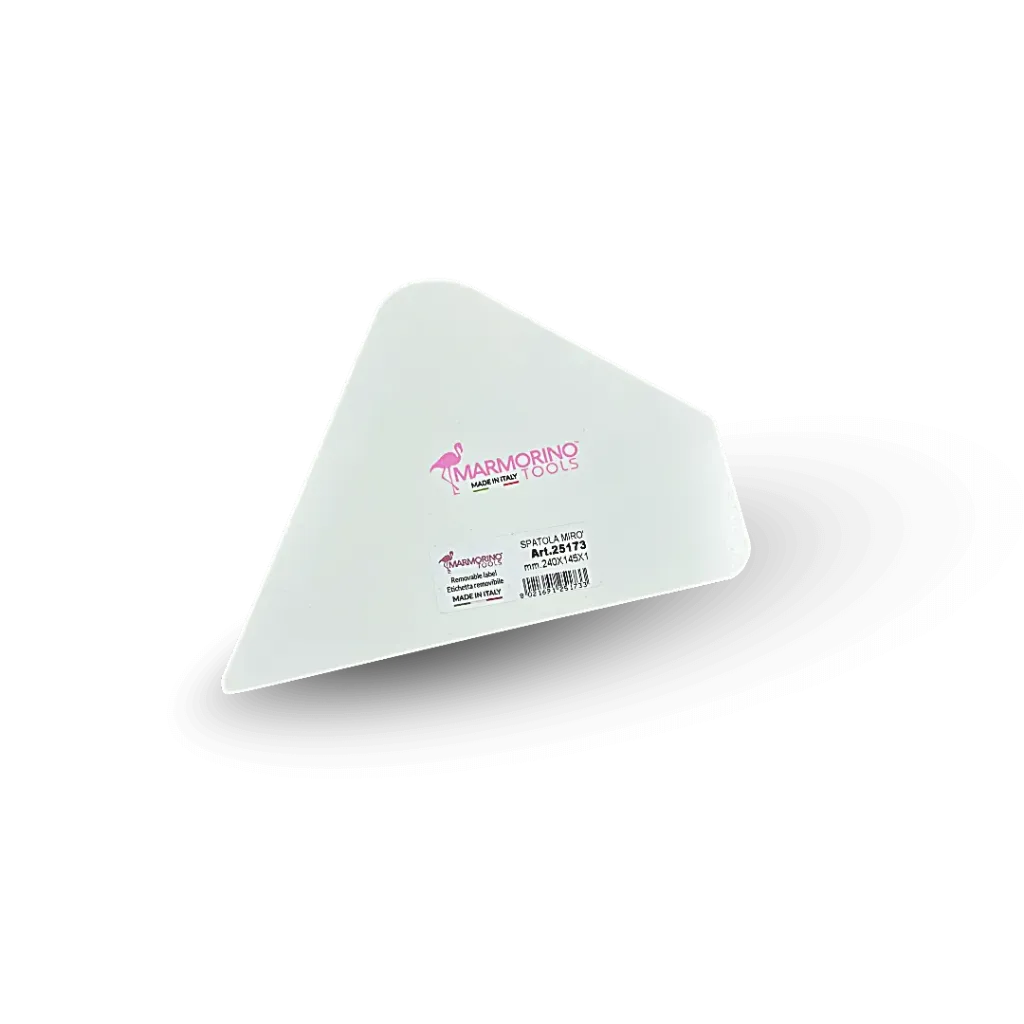 [MA25173] Spatola Mirò – Spatule PVC extra flexible pour microciment et effets décoratifs – Marmorino Tools