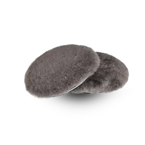 [7991500311] Polarshine 150 mm Noir - Peau de mouton naturelle, laine haut de gamme 2 pièces - Mirka