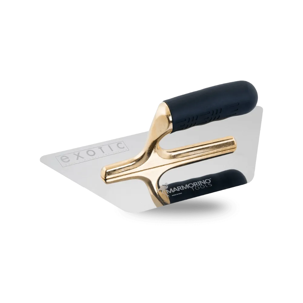 Elite Dual Exotic - Taloche Rigide de 0.6mm manche plaqué Or - Marmorino tools