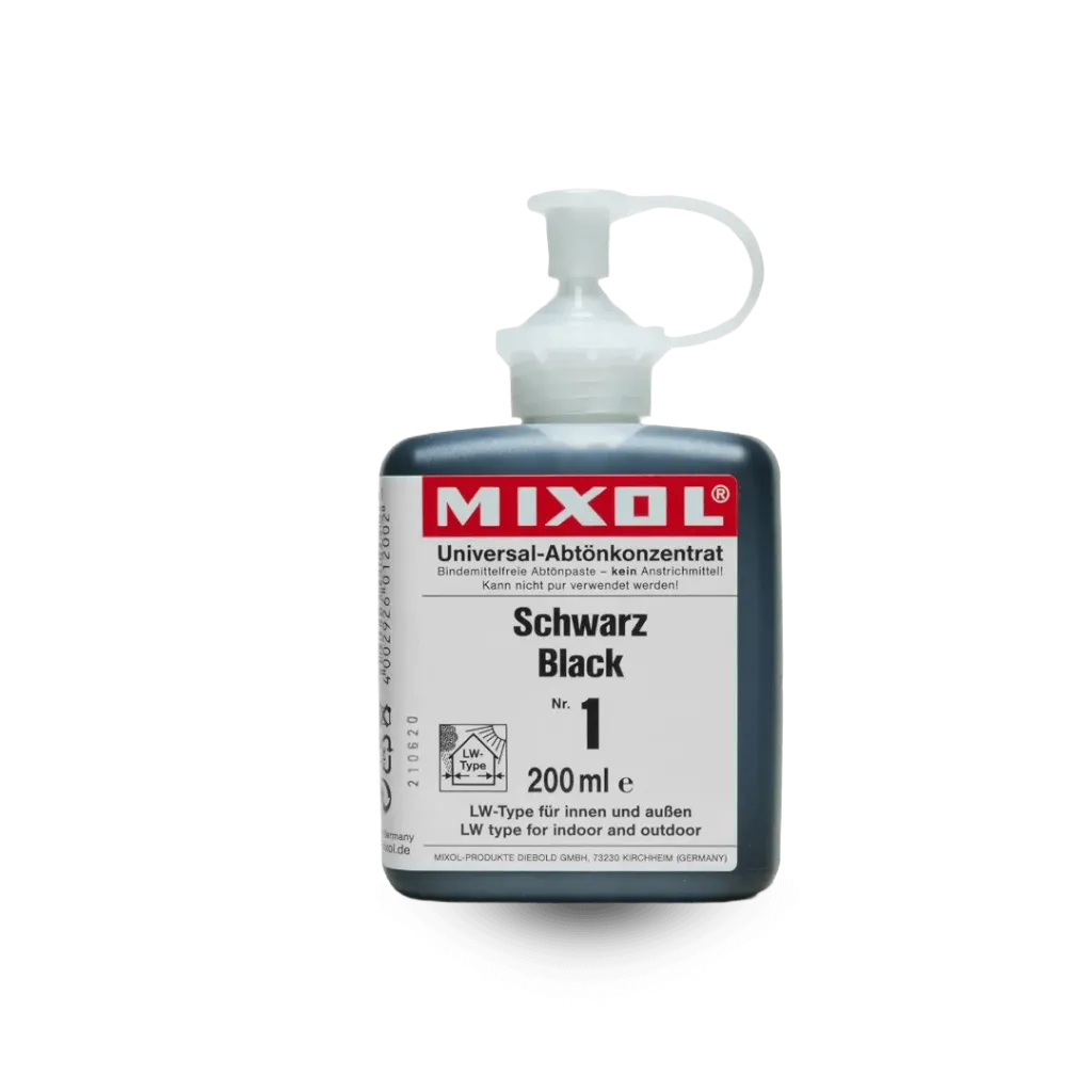 [MIXOL.21] Universeel vloeibaar pigment zwart N°1 - 200ML - Mixol