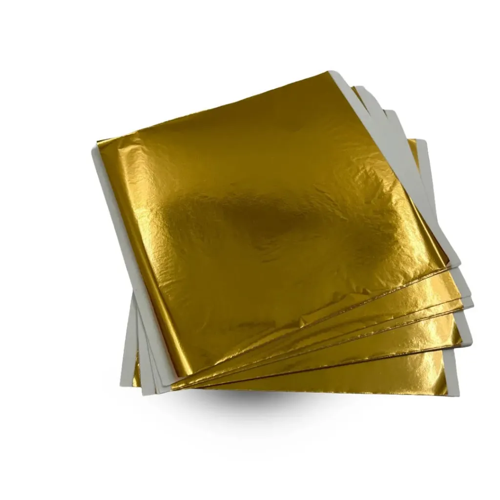 Pack feuilles d'imitation Or - 1000 feuilles 14x14cm