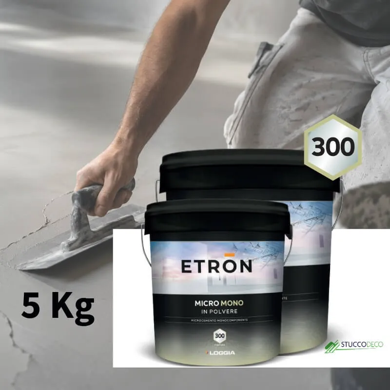 Etron Micromono 5Kg – grain 300 Microciment pour sols & murs – Loggia