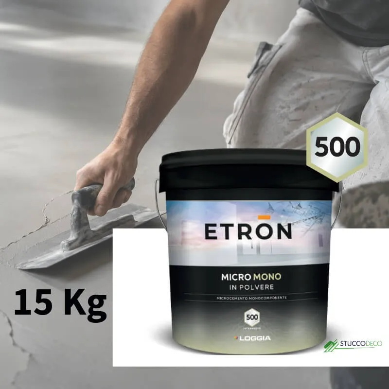 Etron Micromono 15kg – grain 500 Microciment pour sols & murs  grain épais – Loggia