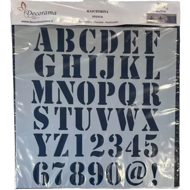 [3529] Pochoir Lettres 30x30 cm - Decorama