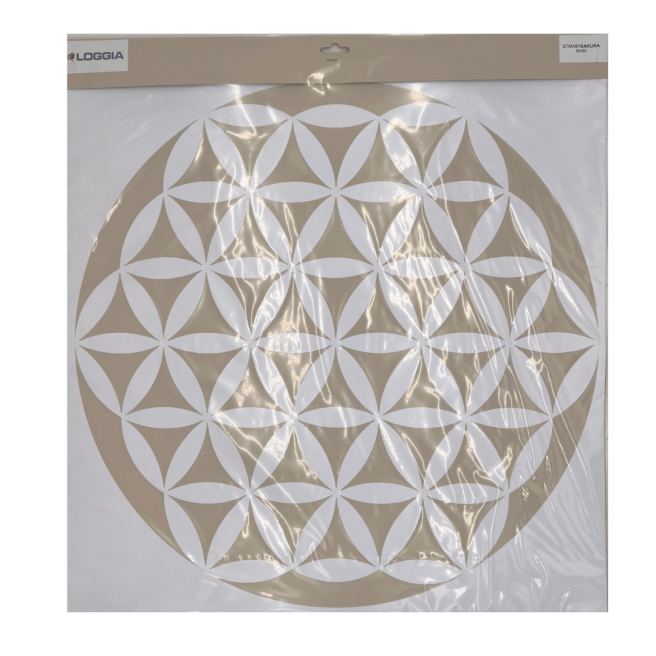 [STMX01SAKURA] Sjabloon - Bloemenmandala 60x60 cm - Loggia