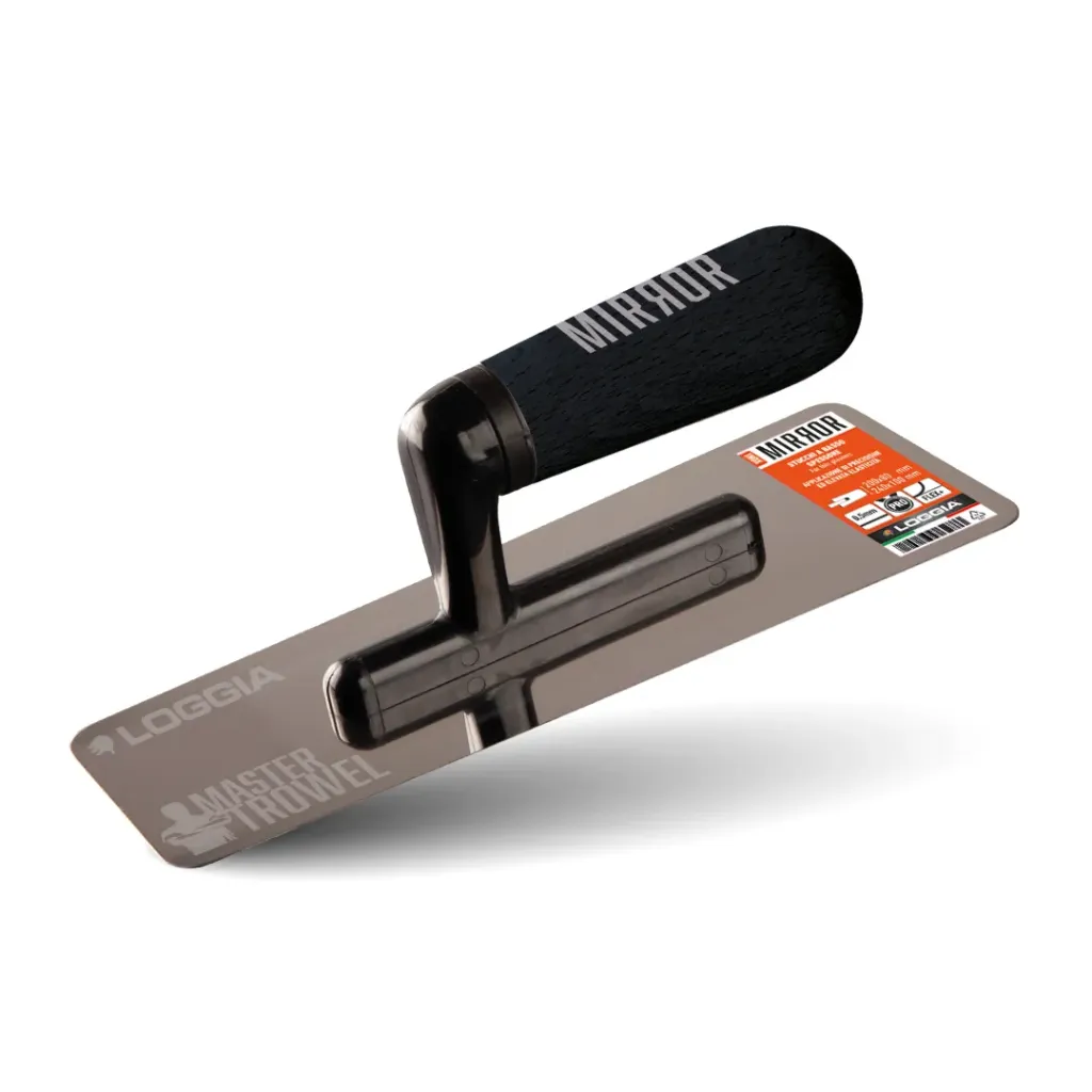 Mirror Master Trowel - rectangular trowel, semi-flex blade 0.5mm - Loggia (200 x 80 mm)